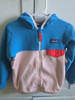 Patagonia Kids Blue & Pink Fleece Hoodie